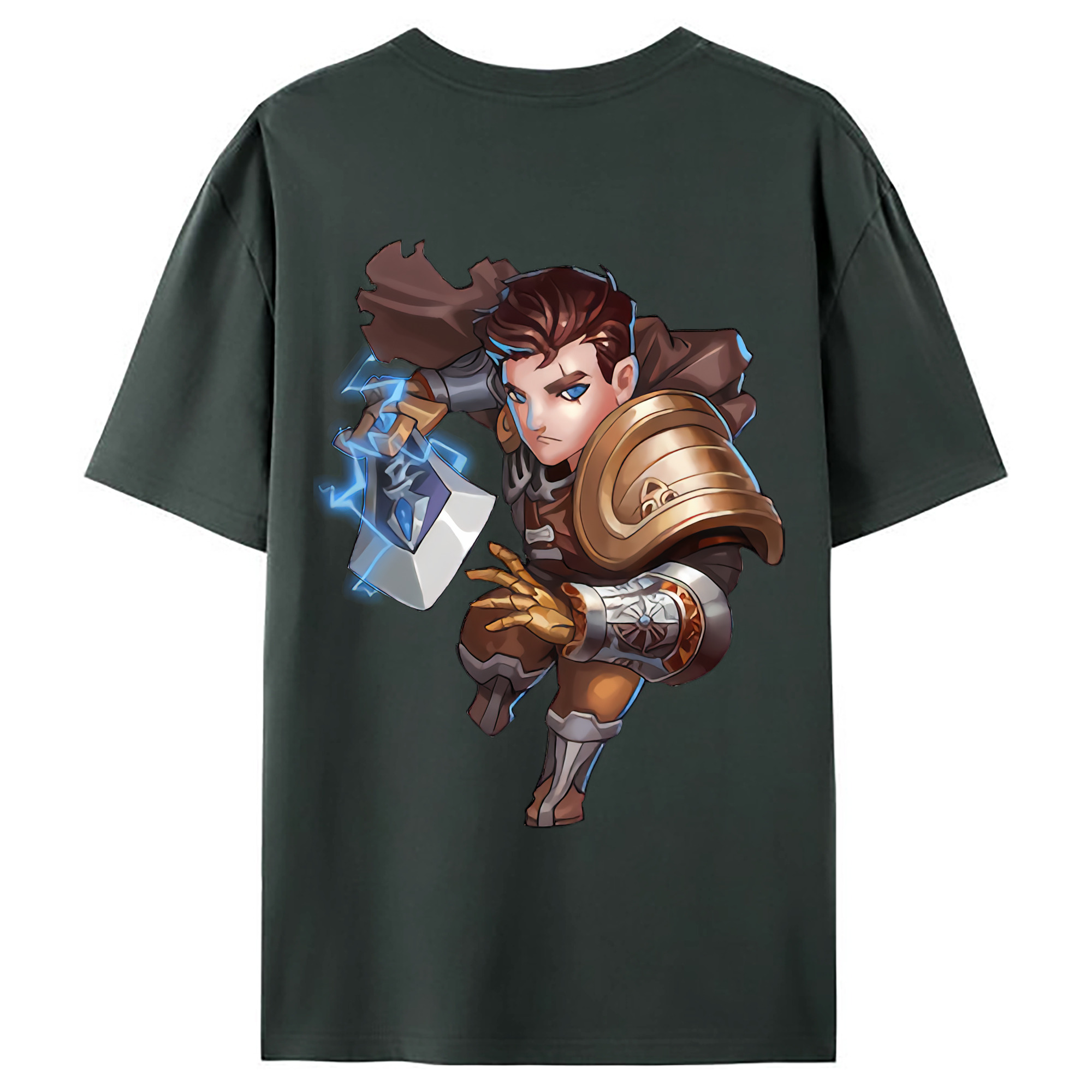 （画像用） リーグ・オブ・レジェンド League of Legends LOL 綿100％ メンズ半袖Tシャツ（バックプリント） 通気性
